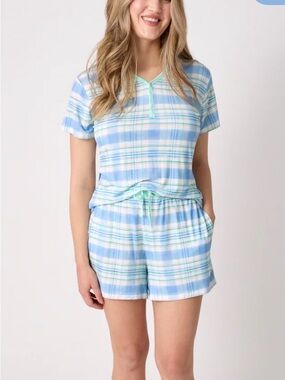 Women’s XXL EUC Little Sleepies Plaid Shorts Pajamas